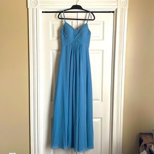 Azazie Steel Blue Bridesmaid Dress